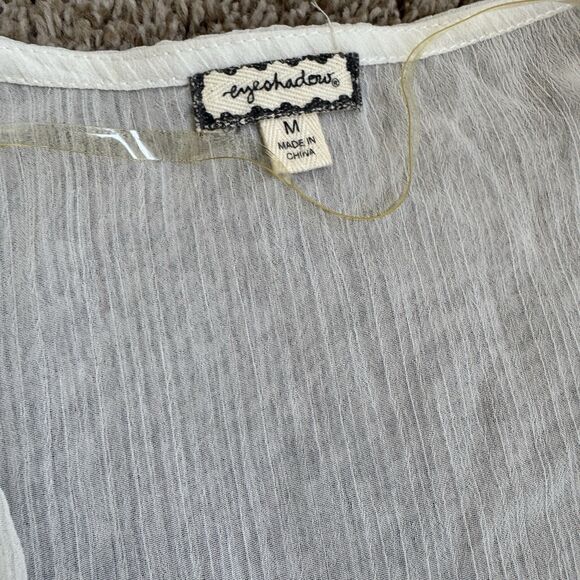 Lightweight Floral Paisley And Cream Kimono Boho Blouse Over Shirt Size Medium - Picture 4 of 5